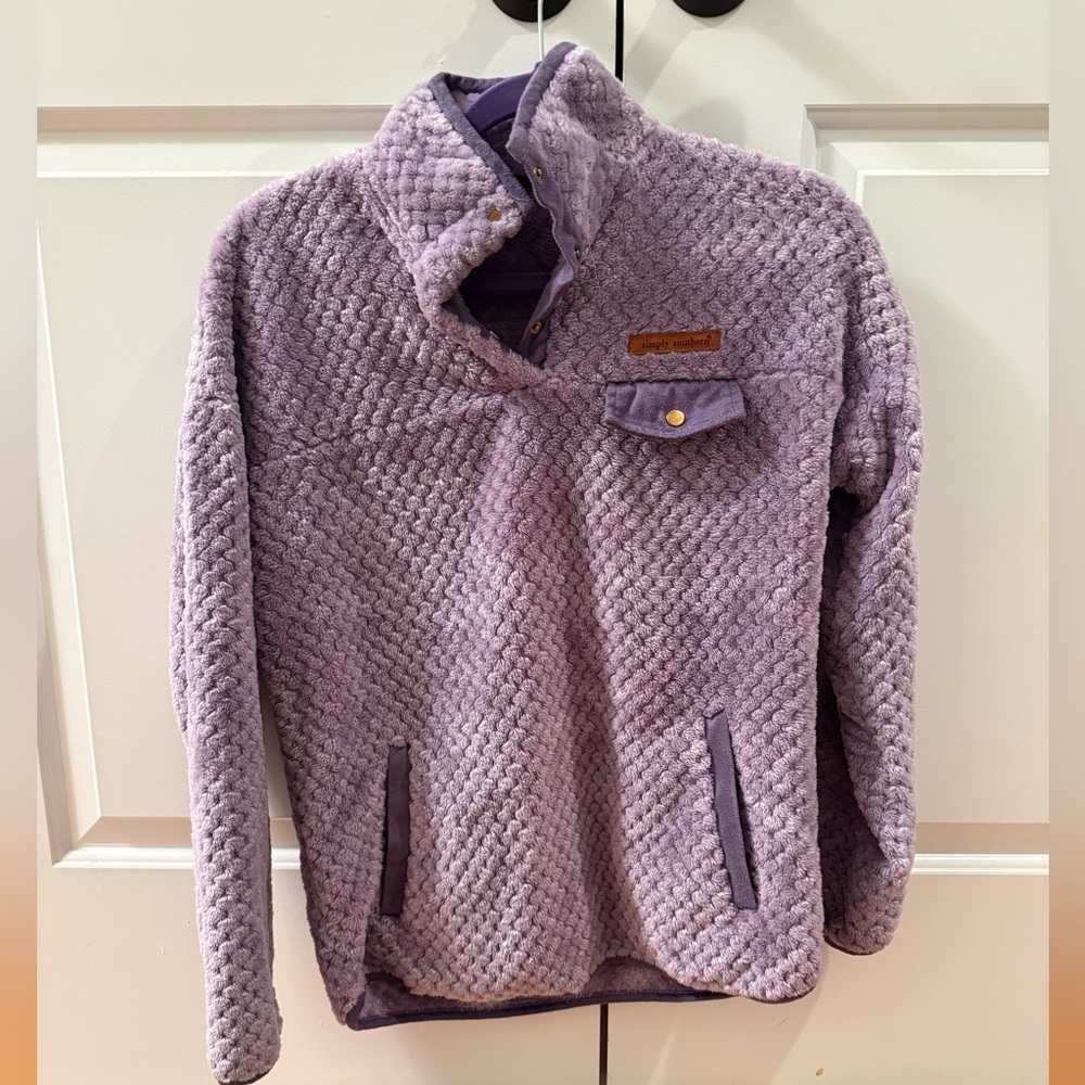 Simply Southern Lavender Fleece Pullover